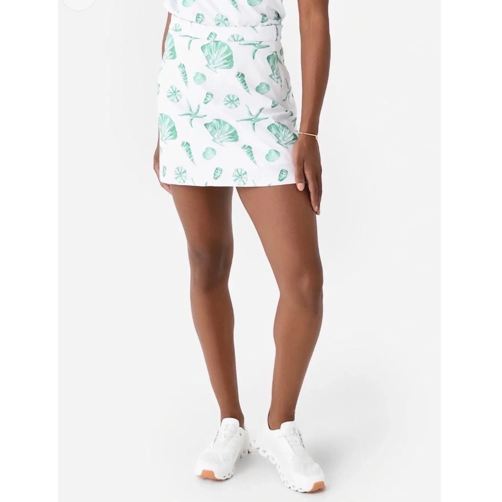 Byrdie Golf Social Wear Green & White Seashell Skort NWT Women's size XS
